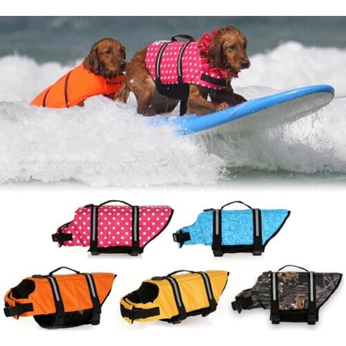 Dog Life Jacket Vests Outdoor Pet Dog Cloth Float Puppy Rescue Swimming Wear Safety Clothes Vest Life Vest For Dogs