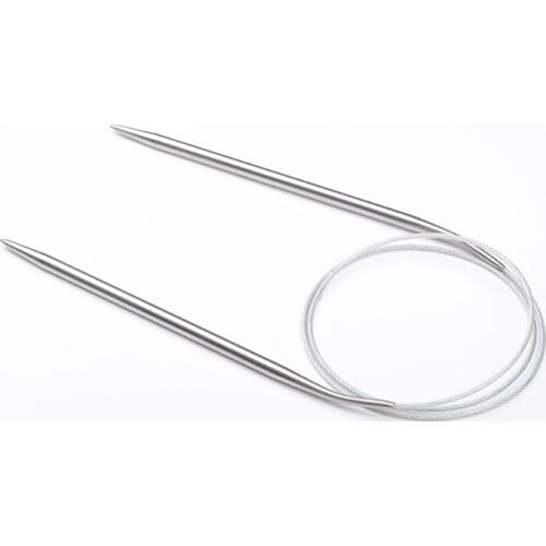 43/60/80cm Sweater knitting Needle Stainless Steel Ring Needle Weaving Circular Knitting Needlework Kits DIY Knitted Tool