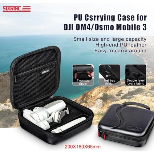 Osmo Mobile 4 Storage Bag Carrying Case For DJI OM4 Portable PU Handbag Hard DJI Osmo Mobile 4 3 Bag handheld Gimbal Accessories