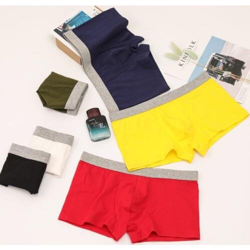 Boxer Mens Underwear Men Cotton Underpants Male Pure Men Panties Shorts Underwear Boxer Shorts Cotton Solid Pants