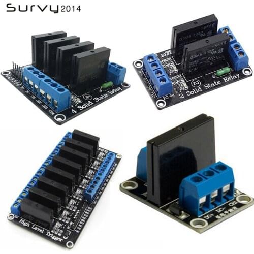 1/2/4/8 Channel Solid State Relay G3MB-202P DC-AC PCB SSR In 5VDC Out 240V AC 2A for arduino diy kit
