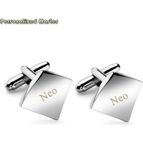 Personalized Master Customized Cuff Links Stainless Steel Classic Tuxedo Shirt Cufflinks for Men Wedding Business Shirts Gift