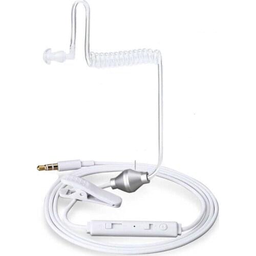 ZUIDID Practical Universal Spring Tracheal Vacuum Single Ear Headset In-ear 3.5MM Interface Headset