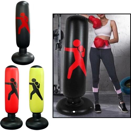 1pc Inflatable Boxing Bag Adults Kids Column Tumbler Kicking Sandbag PVC Fitness
