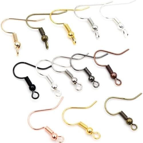 100pcs/lot 20x17mm DIY Earring Findings Earrings Clasps Hooks Fittings DIY Jewelry Making Accessories Iron Hook Earwire Jewelry