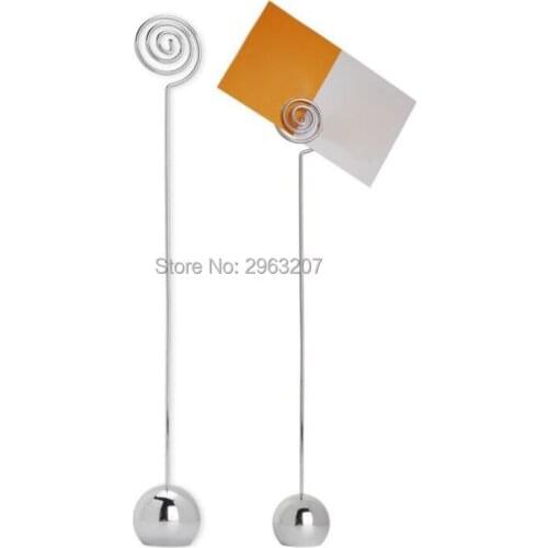 120pcs Stainless Steel Table Number Place Card Menu Holder Stand for Wedding Restaurant Party Festival Decoration