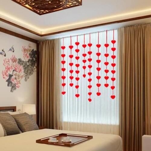 16 Love Hearts With Rope Romantic Wedding Decoration Marriage Room DIY Garland Creative Love Curtain Christmas Supplies 5z