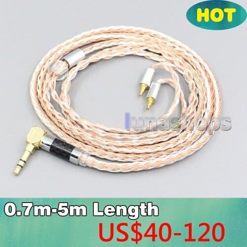 2.5mm 4.4mm XLR 16 Core Silver Plated OCC Mixed Earphone Cable For Sennheiser IE40 Pro IE40pro LN006704