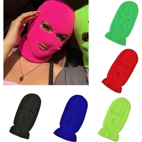 2021 Hot Sale cycling winter hats unisex funny mask hat wool knit bonnet halloween party ski beanie caps czapka zimowa touca