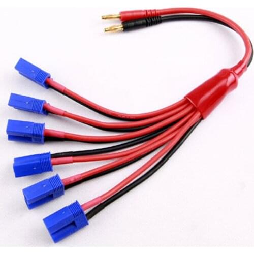 4mm Banana Plug Head To 6 *EC5 Charging Cable High Quality Lipo Battery Connector Charge Cable Lead Banana Plugs Silicone Wire