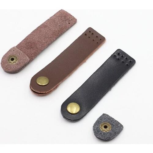 5PCS Bag Hasp Split Leather Bag Buckle Button Handmade Wallet Card Pack Buckle with Holes for DIY Handbag Notebook Accessories