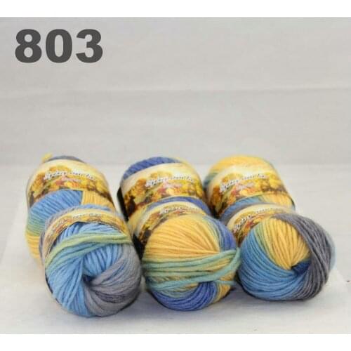 6x50gr Skeins NEW Chunky Hand Coarse Knitting Scores wool yarn 803