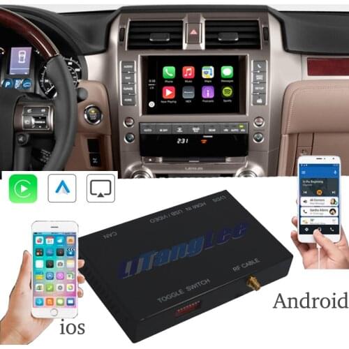 Car Camera Carplay Decoder Adapter Mirror Link Display Android Auto Play 360 BirdView For Lexus GX 460 J150 2014~2021