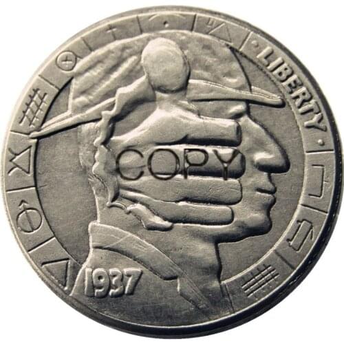 BU(15)Hobo Nickel 1937-D 3-Legged Buffalo Nickel Rare Creative Funny Copy Coin