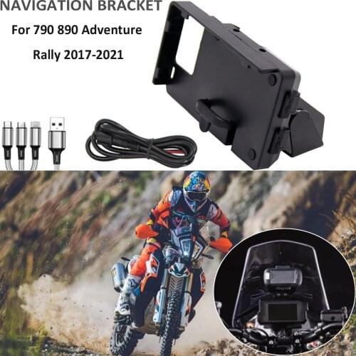 Motorcycle GPS Phone Navigation Charging Holder Mounting Bracket USB Charger For 790 890 ADV Adventure New Rally 2017-2021