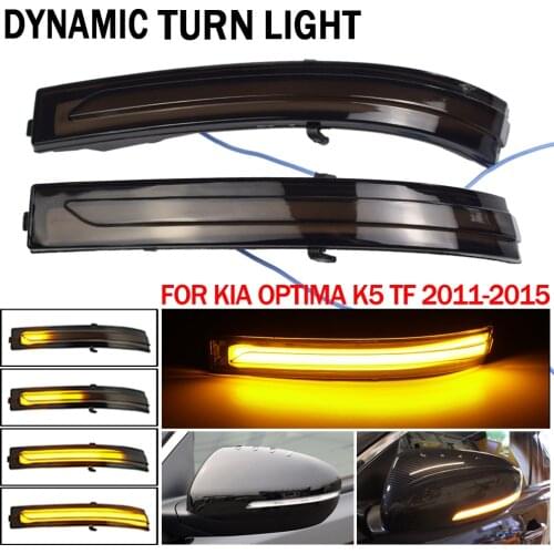 2pcs Dynamic Blinker For Kia Optima K5 TF 2011 2012 2013 2014 2015 LED Turn Signal Light Touran GTD Side Mirror Indicator