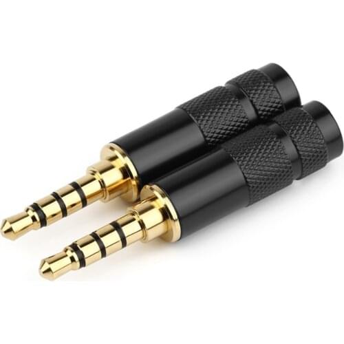 DIY 3.5 mm Audio Plug Jack Stereo 4 Poles 3.5 Jack Earphone Connectors Speaker Terminal For Hifi Headphone Upgrade Cable 5.8mm