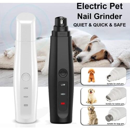 Electric Dog Nail Grinder Portable USB Rechargeable Pet Paw Painless Grooming Trimming For Universal Dogs Pet Nail Sharpener