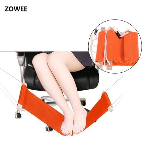 ZOWEE Desk Feet Hammock Foot Chair Care Tool The Foot Hammock Outdoor Rest Cot Portable Office Foot Hammock Mini Feet Rest