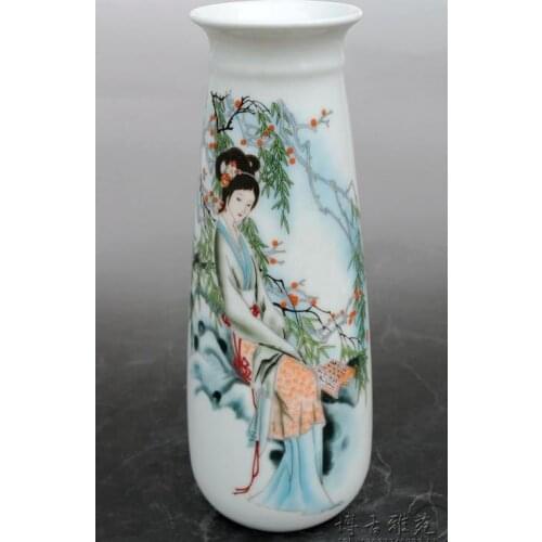 Rare Old Chinese porcelain vase,Beauty &Flower,best collection& adornment, Free shipping