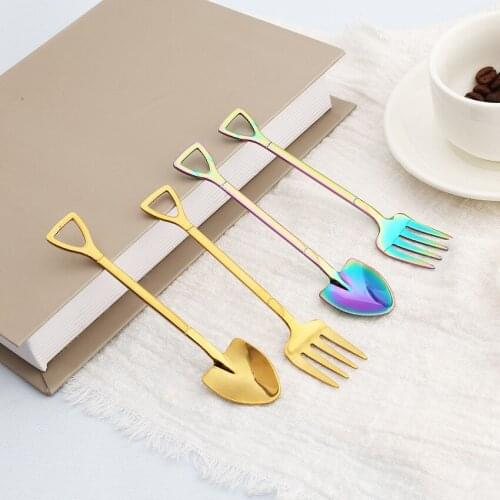 Stainless steel creative ice cream fork coffee dessert spoon fruit fork dessert tool