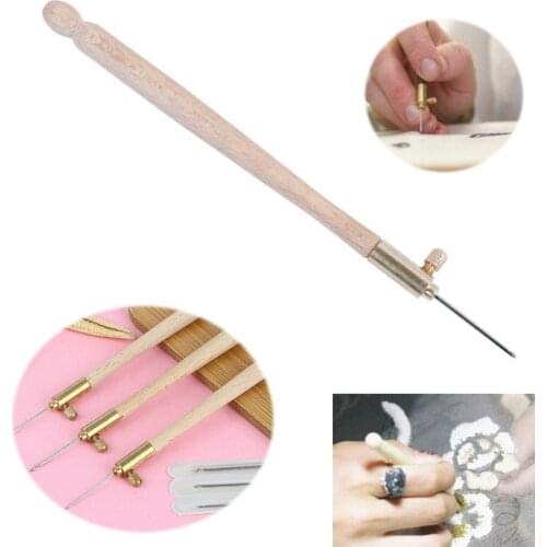Embroidery Punch Needle Stitch Cross Stitch Craft Kit With 3-Needles Punch Pen French Crochet For Sewing Knitting Tool Set