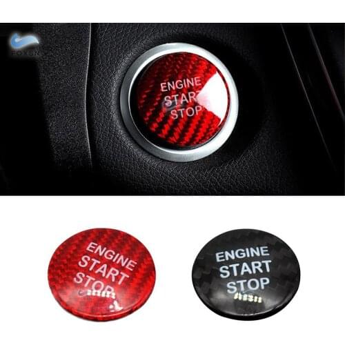 For Mercedes Benz C E GLC GLA CLA ML GL Class W205 W213 X253 X156 C117 Carbon Fiber Engine Start Stop Button Sticker Cover Trim