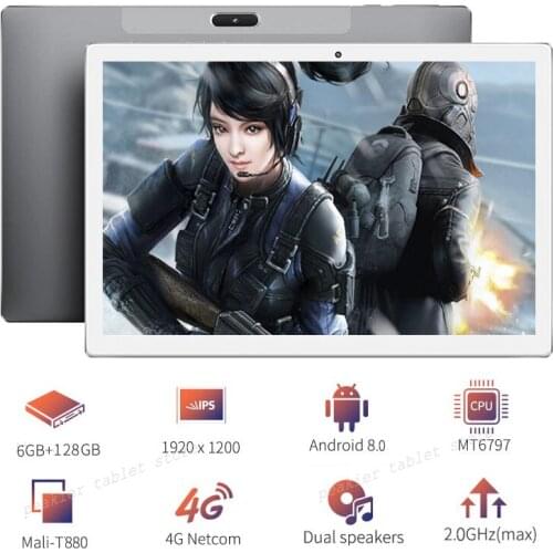 Newest Google Play 10 inch Tablet MT6797 X20L Deca Core 1920*1200 2.5K IPS Screen Dual 4G 6GB RAM 128GB ROM Android Tablet pc