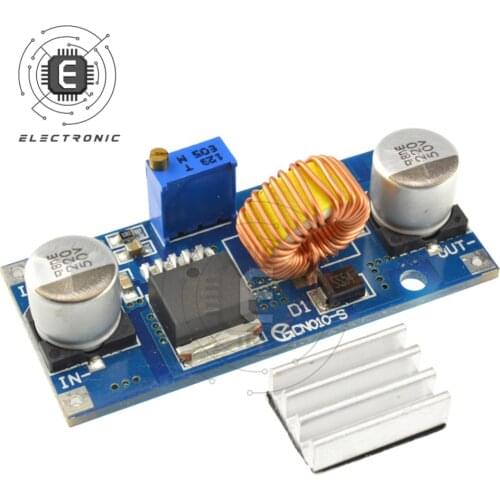 Original 5A DC to DC Lithium Battery Step down Charging Board Converter Module XL4015 With Heat Sink DC 4-38V To 1.25-36V