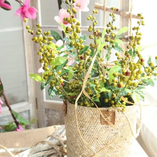 Multi color Artificial flowers berry branch fruit fake foam flowers berries plant for autumn fall home garden Christmas decor