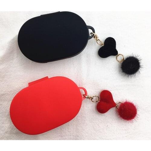 Silicone Earphone Case for Xiaomi Redmi AirDots Headphones Cover TWS Bluetooth Earphone Wireless Headset Shell With Hook
