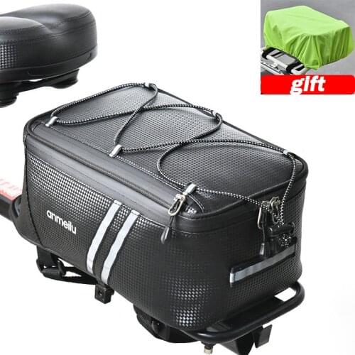 8L Bicycle Bike Rear Seat Bag Commuter Bag Waterproof Bike Rack Bag Rain Cover Bike Accessories