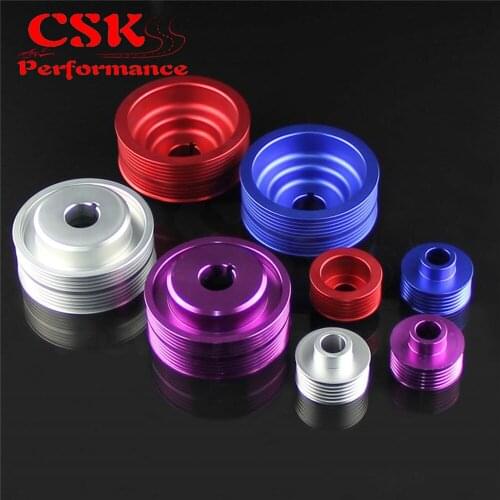 LIGHT-WEIGHT CRANK PULLEY For Subaru IMPREZA WRX V. 7 8 9 GDB/GDA 02-07 2.0 2.5L EJ25 EJ20T Purple