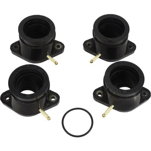 4Pcs Motorcycle Carburetor Interface Intake Outlet Manifold for Yamaha XJR1200 94-98 XJR1300 XJR1300SP 98-05 FJR1300