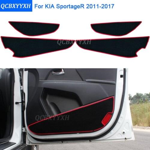 2 colors Car - Styling Protector Side Edge Protection Pad Protected Anti-kick Door Mats Cover For KIA Sportage R 2011-2017
