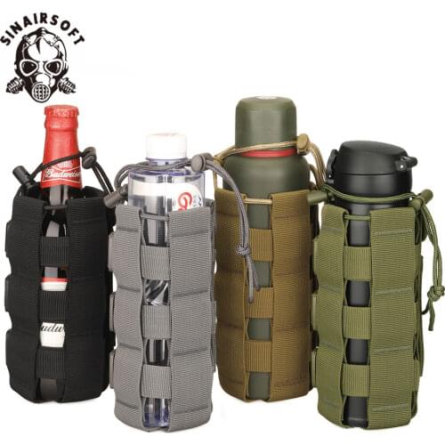 0.3L-0.8L Tactical Molle Water Bottle Pouch Nylon Military Canteen Cover Holster Outdoor Travel Kettle Bag With Molle System