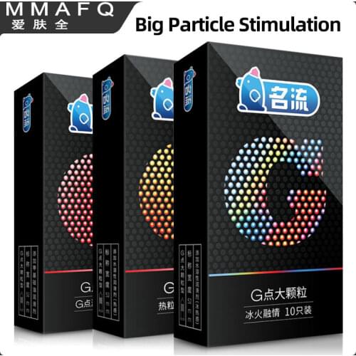 Mingliu 10 Pcs G spot Condoms Delay Ejaculation Condones Big Particle Stimulation G-point Penis Sleeve Sex Toys