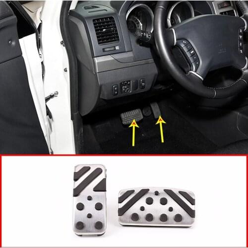 2pcs Steel Fuel Brake Accelerator Foot Rest Pedal Pad Plate Trim AT For Mitsubishi Outlander EX Pajero ASX Eclipse Cross