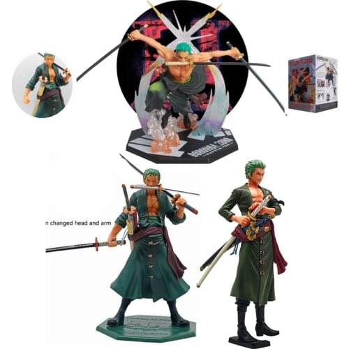 23cm Anime One Piece Roronoa Zoro Devil Slash Action Figure GK Ver.PVC Molder New World Roronoa Zoro Toys for Children