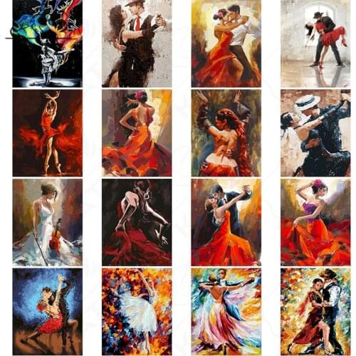 Diamond Painting Sexy Woman Double Dance Embroidery Cross Oil Painting Dancer Diy Character Abstract Cross Stitch Home Decor