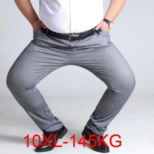 Spring Autumn men pants 10XL waist 140cm 5XL 6XL 7XL 8XL 9XL weight 145kg large size pants men