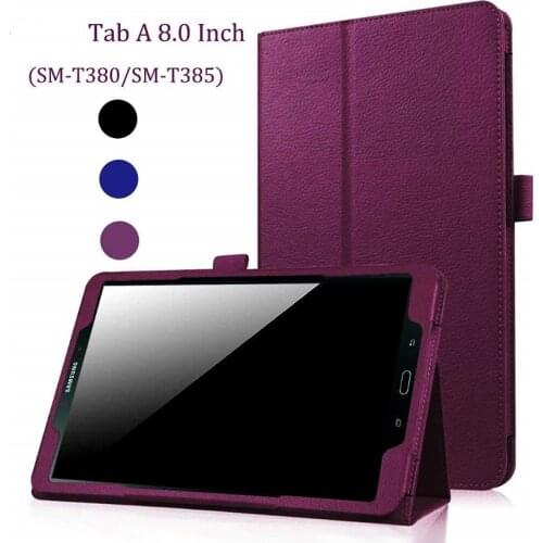 For Samsung Galaxy Tab A 8.0 2017 Case Folio Flip PU Leather Cover Stand Pencil Holder Cases Slim Fit Tablet SM-T380 T380 T385