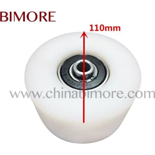 Elevator Parts 1709066300 Escalator Handrail Pulley with Shaft for 1841 Belt,OD110mm Thickness 60mm Bearing 6304-2RS