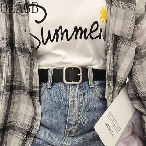 Designer belts for women high quality PU leather belt luxury brand waist jeans ceinture femme silver gold pin buckle straps 268