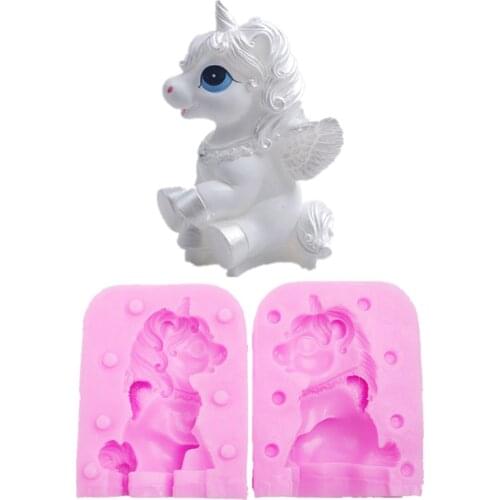 3D Zodiac Pony Horse Handmade Soap Candle Mold Fondant Silicone Resin Chocolate Molds Cake Decorating Tools FM914