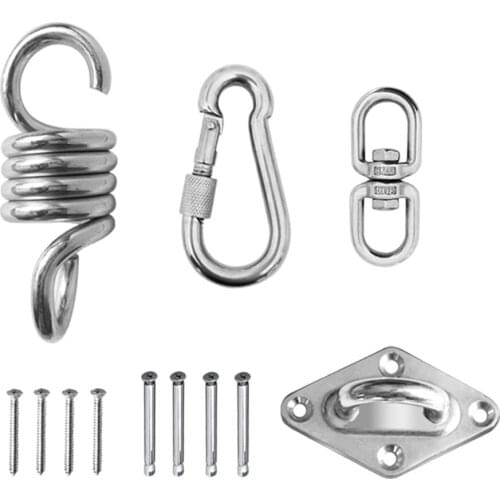 Set of 12 Hammock Swing Chair Ultimate Hanging Kit Spring Swivel Snap Hooks