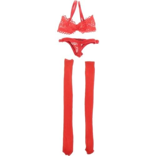 1:6 Figure Fire Women Underwear Kit FG069 Clothes Toys W/ Stockings Decor