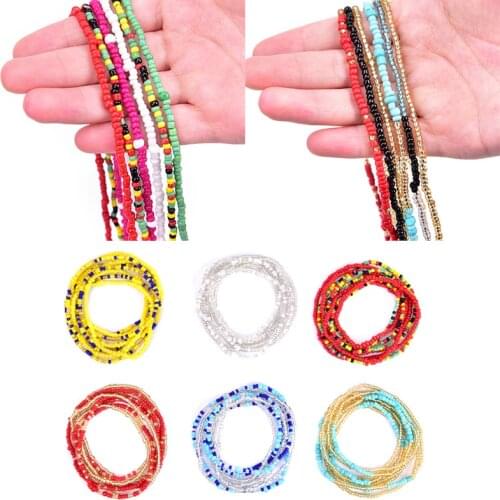 Colorful Bohemian Double Row Beads Body Chains Belly Waist Beach Chains Jewelry