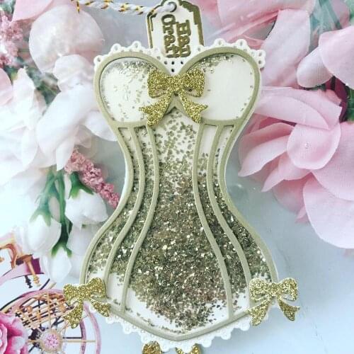 KSCRAFT Small Size Cute Corset Metal Cutting Dies Stencils for DIY Scrapbooking/photo album Decorative Embossing DIY Paper Cards