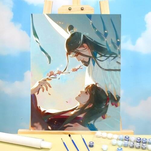 Mo Dao Zu Shi DIY Painting By Numbers Package Acrylic Paints 50*70 Paiting By Numbers Decorative Paintings For Handicraft